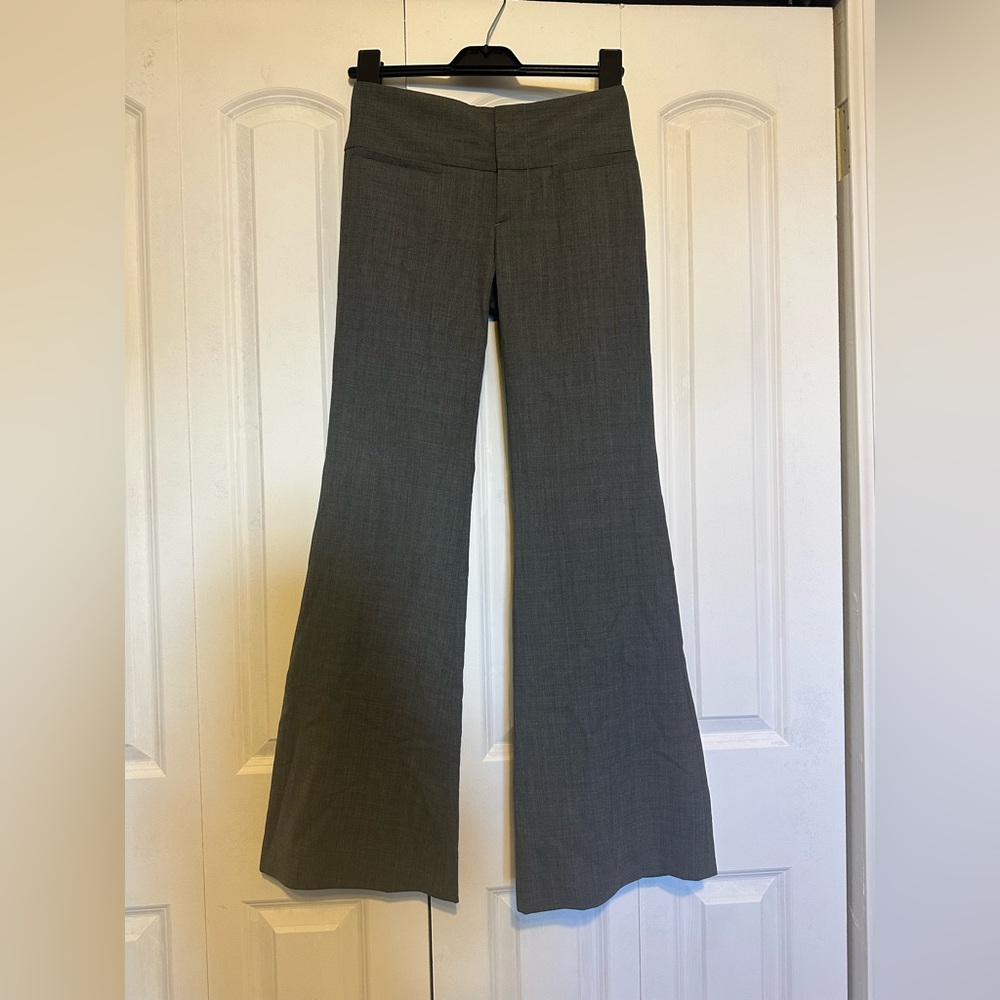 Alice + Olivia Gray Wide-Leg Pants